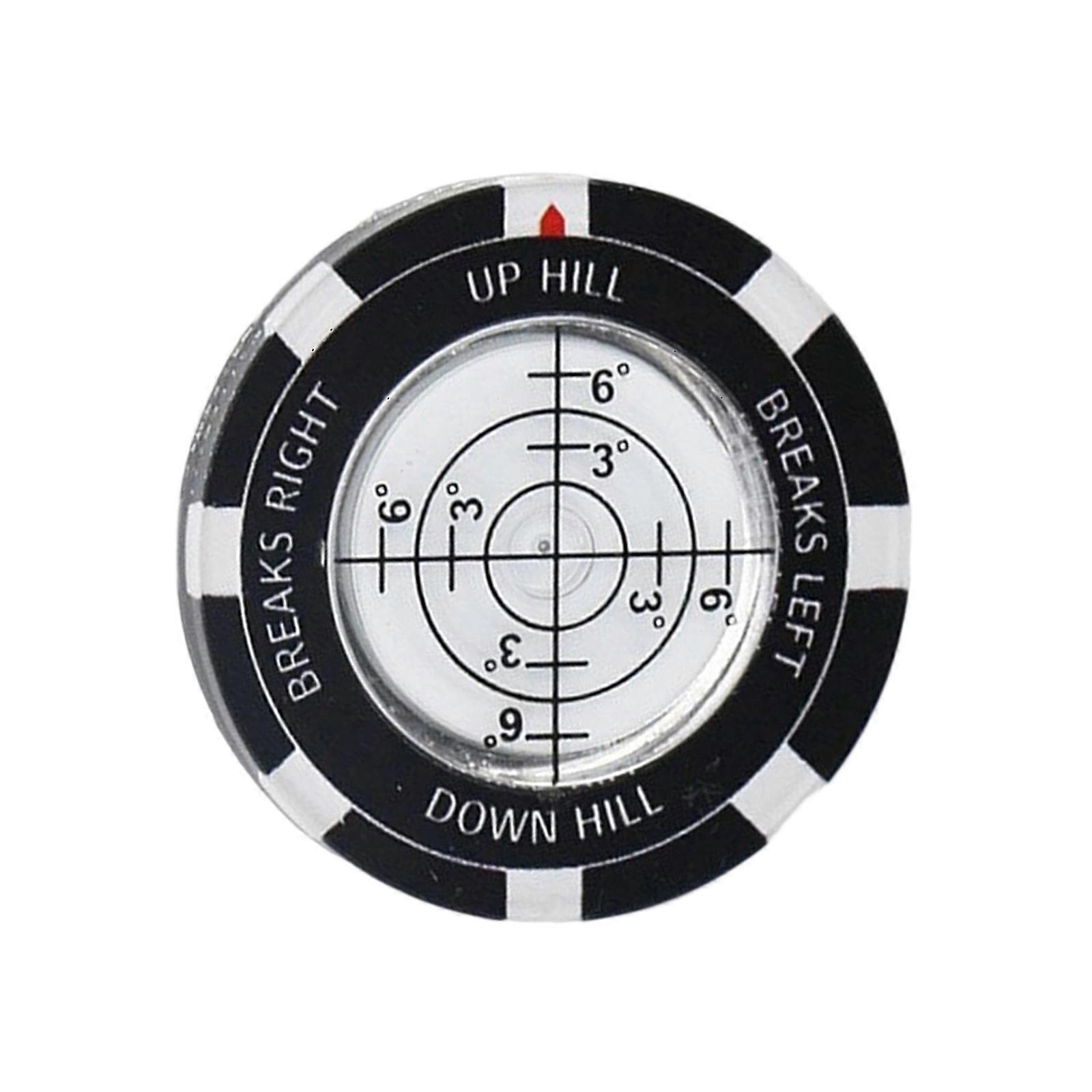 Golf Green Reader Double Side Ball Markers High Accurate Level Reading Aid for Accurate Putting with Spirit Level  White