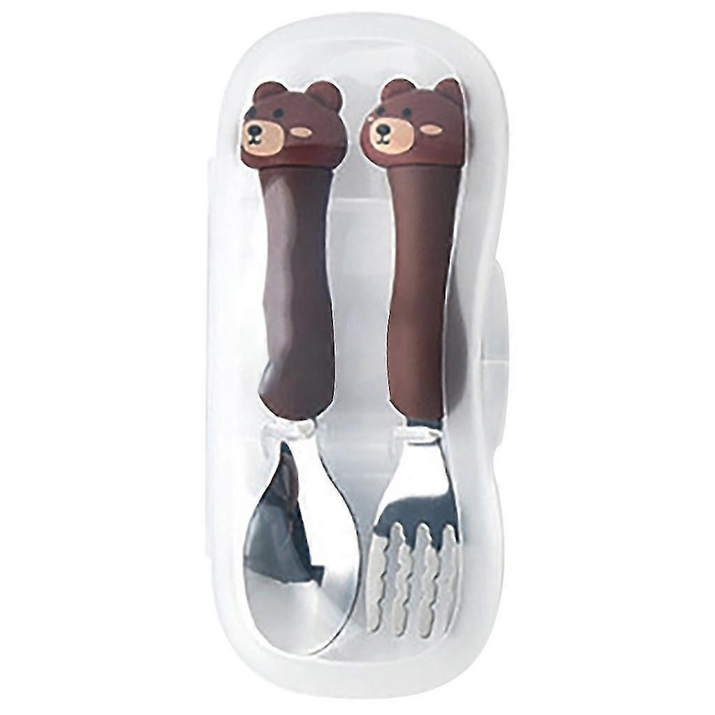 Tableware Set Primary School Stainless Steel Tableware Cute Fork Spoon