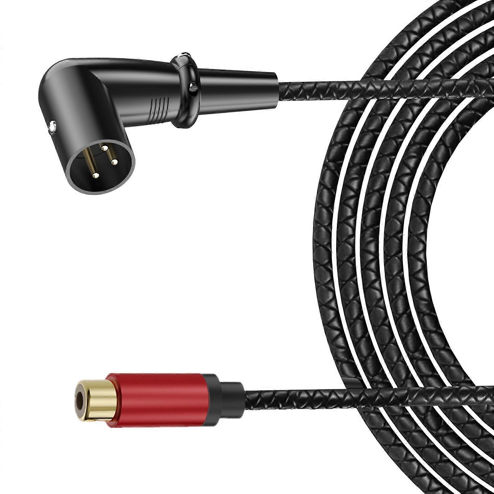 Gold Plated XLRs To RCAs Sound Cable Soft Textured Wire Shielded Metal Shell Multiple Length 0.3Meter 1.8M 3Meter Studio Home Theater Use Multicolor