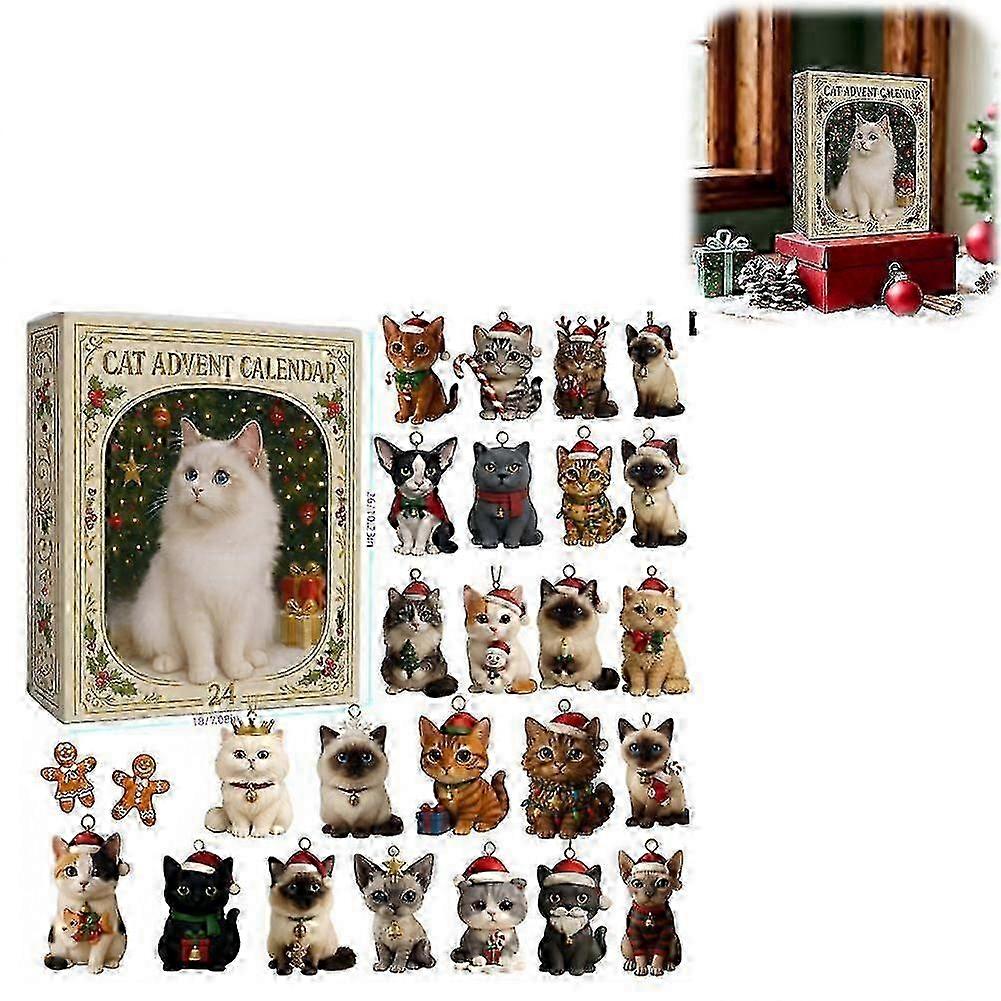Cat Advent Calendar 2025 Decor Cat Advent Calendar Set For Christmasvacationa