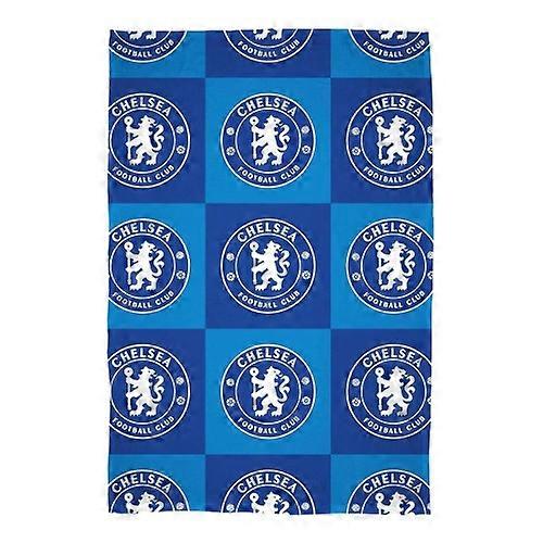 Chelsea FC Polyester Checkered Fleece Blanket