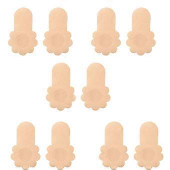 5 paires de cache-tétons adhésifs push-up pour femmes, multicolores.