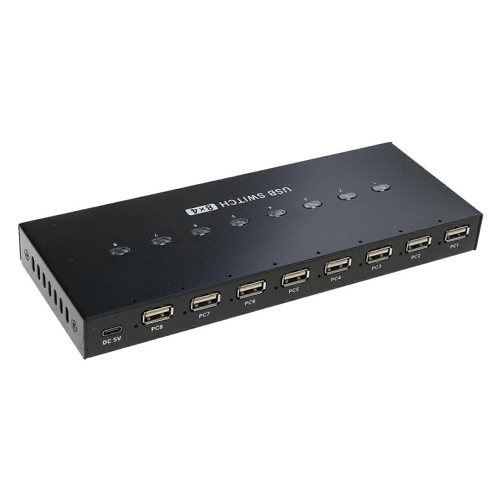 USB2.0 Manual Switcher Hubs Printer Sharing Device 8 in 4 Out USB Selectors KVM Hubs Adapter Multicolor