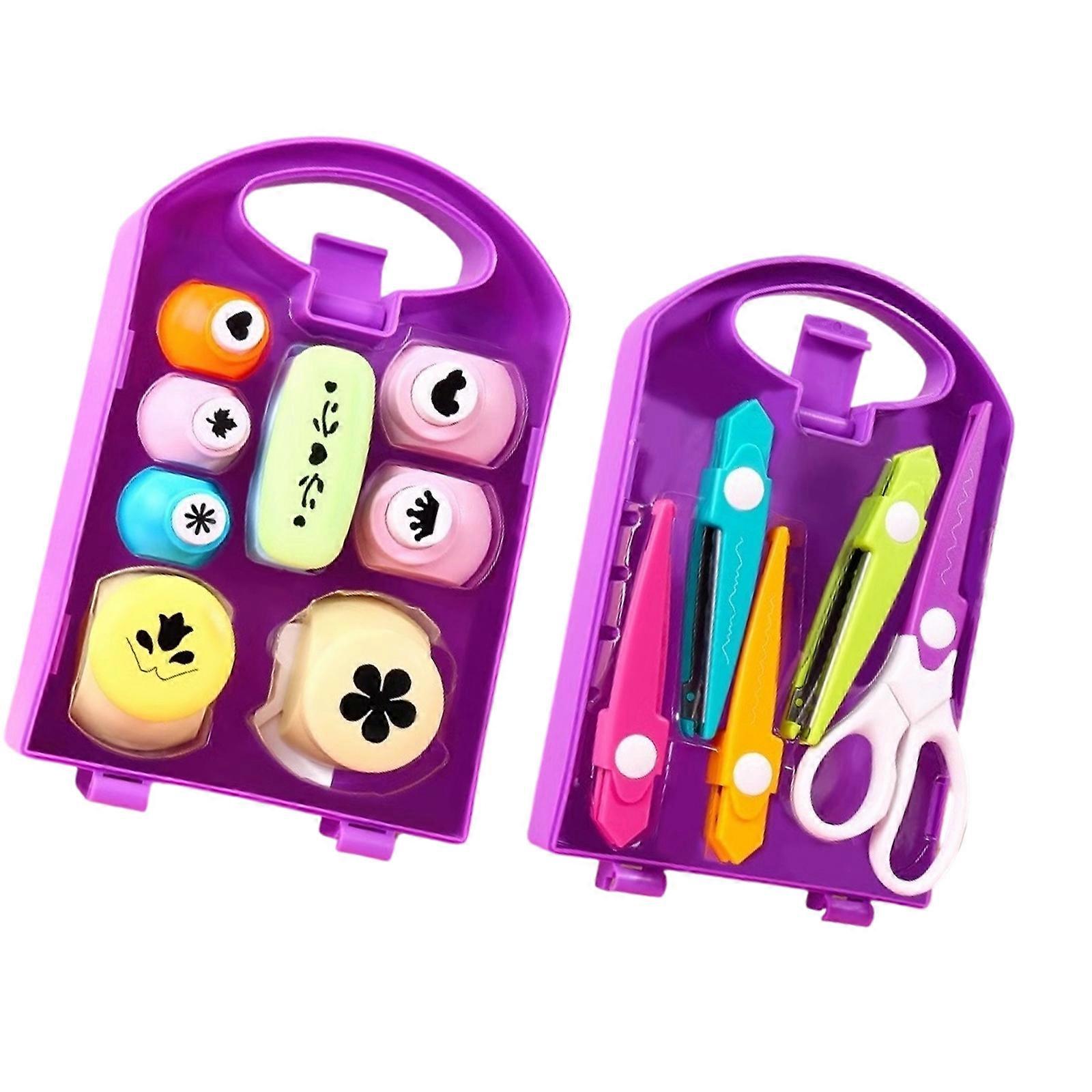 Flower Pattern Paper Hole Puncher Paper Cutter Tool For Children Classroom Art Craft Project Scrapbooking Card Making Multicolor