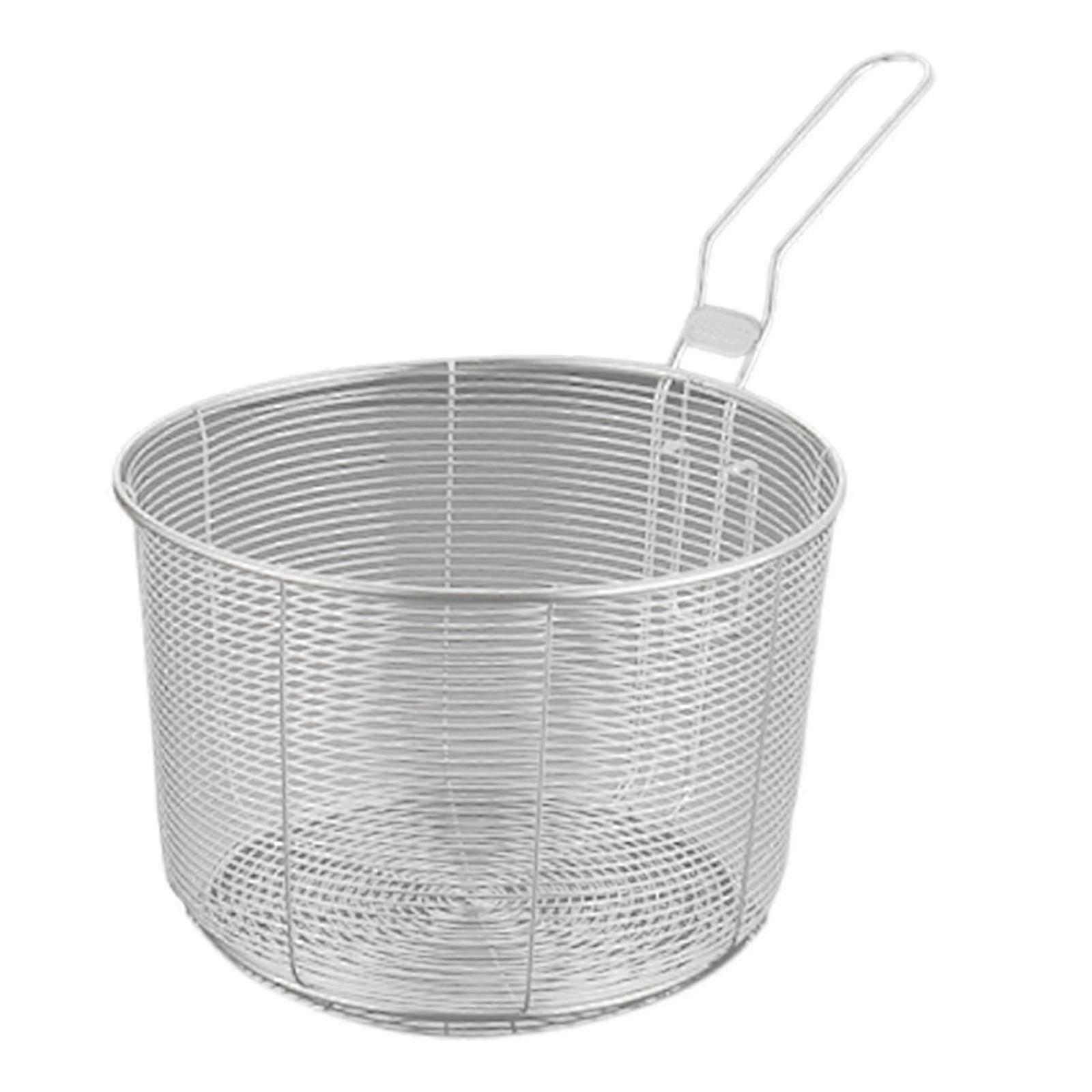 w Round Wire Mesh French Fry Basket 10cm, Deep Frying Chip Cooking Serving Tool