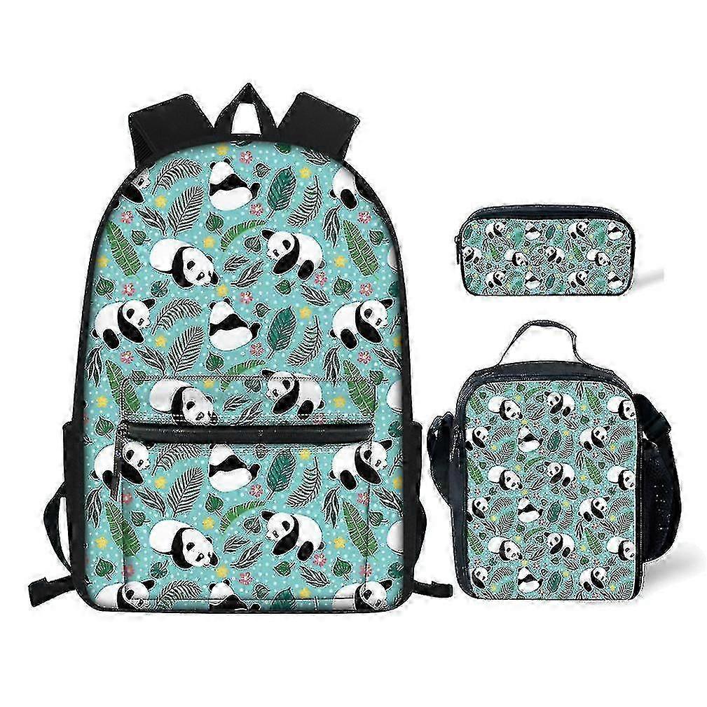Miljövänlig Panda School Bag med pennhållare