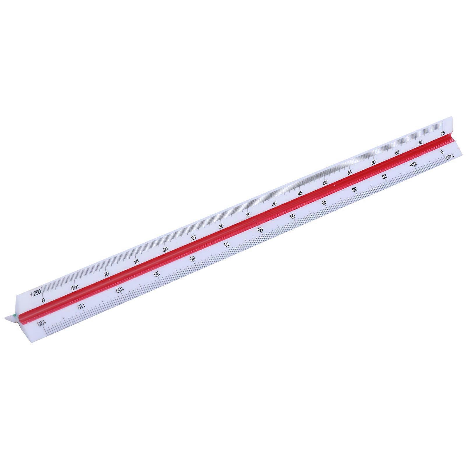 Architectural Scale Ruler, 12" 300mm Plastic Architect Triangular Ruler for Architects, Students, Professional  71130B large scale