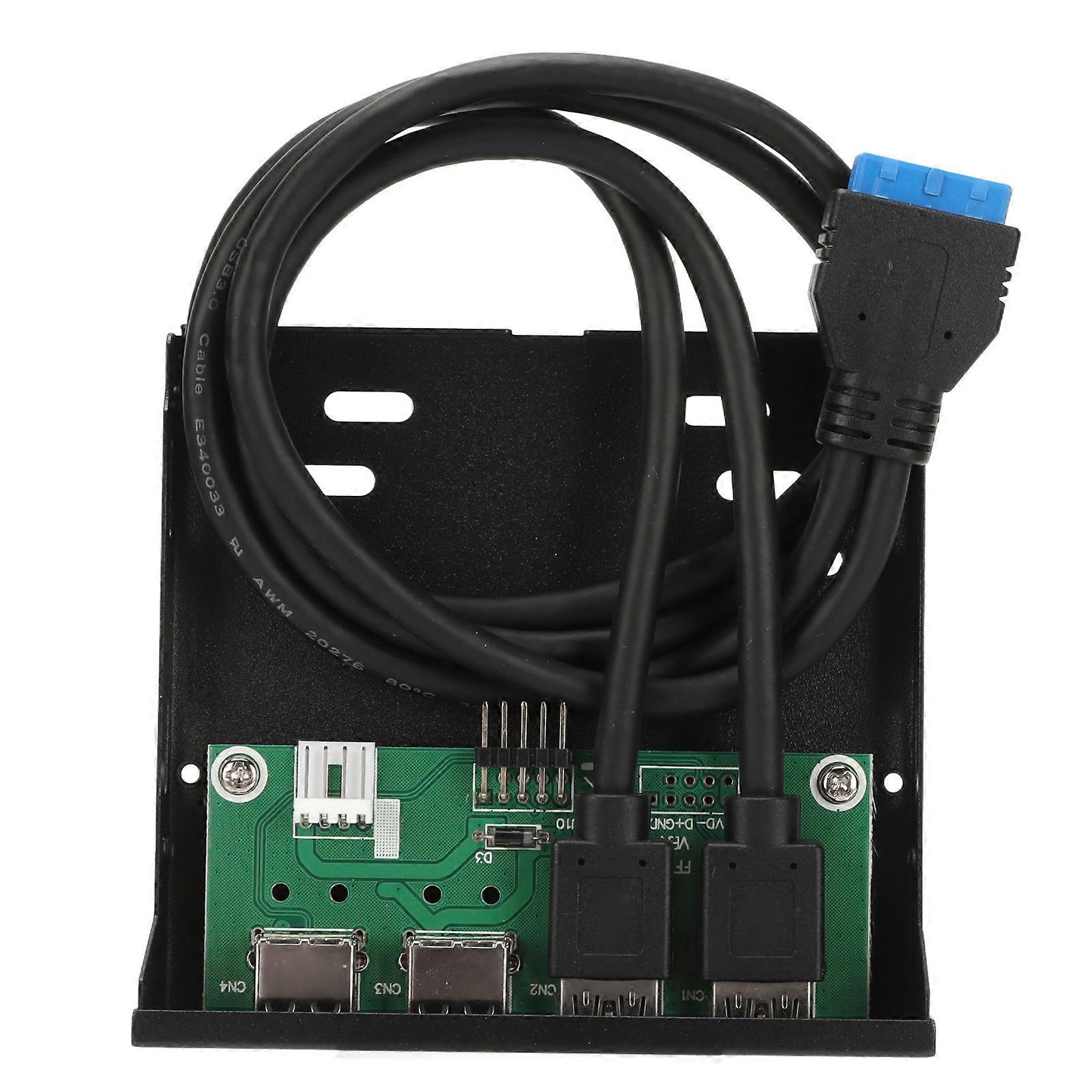 3,5 Zoll Frontpanel USB3.0 Hub High Speed 4 Port Interner Combo Bracket Adapter für PC Desktop 3,5 Zoll Floppy Bay