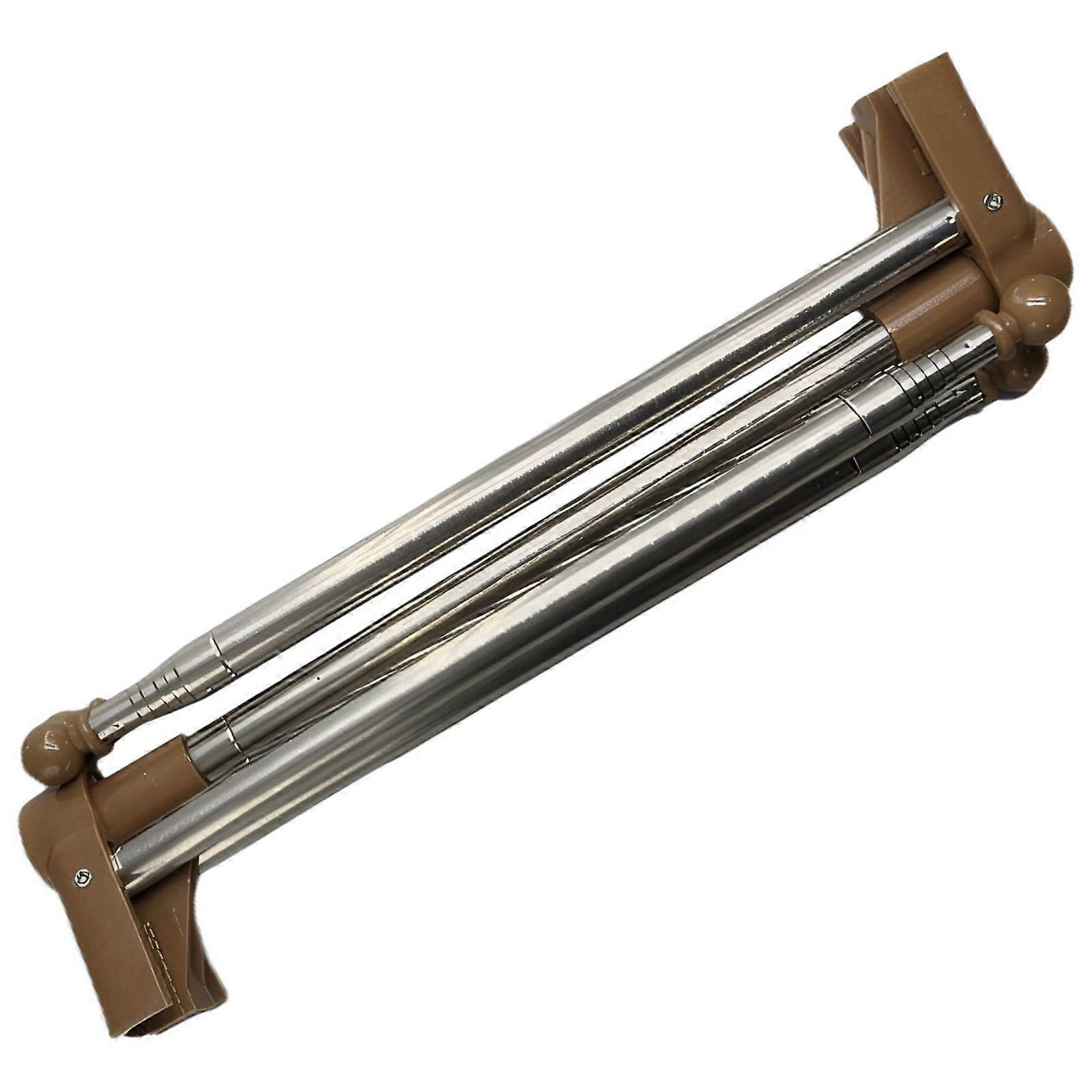 Portable Folding Clothes Drying Rack with Telescopic Design for Indoor or Travel Use, Brown 70x40x133 cm