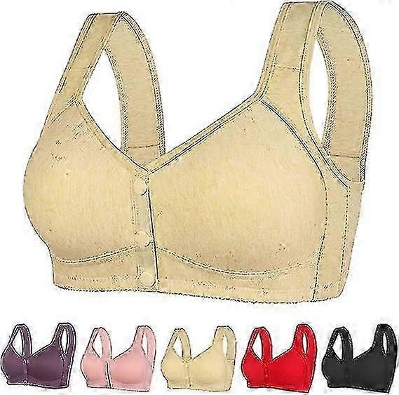 Bra Front Closure, Women's Bra, Front Snaps Button No Underwire Push Up High Support Sports Push Up Bra