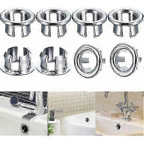 9 قطعة بالوعة الفائض الدائري ، جولة ثقب بالوعة تقليم لحوض المطبخ حوض الحمام تصريف التوصيل أغطية-QJWL