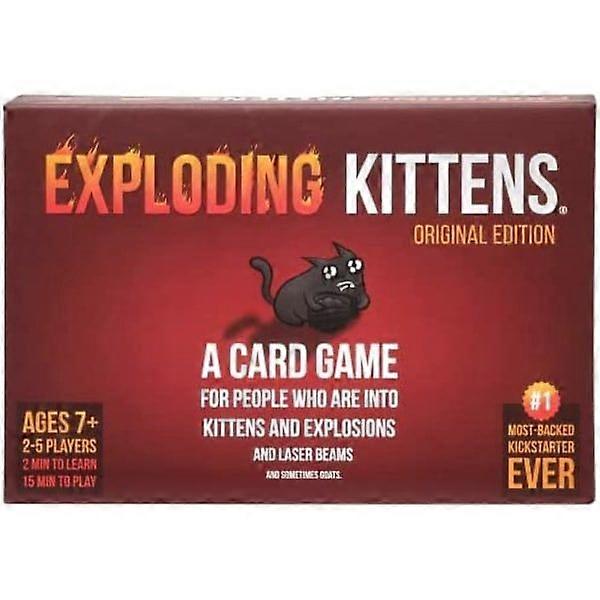 Exploding Kittens - Kaartspel | Gezinsvriendelijk gezelschapsspel | Russisch roulette | Engels | Leeftijd 7+ | 2 tot 5 spelers