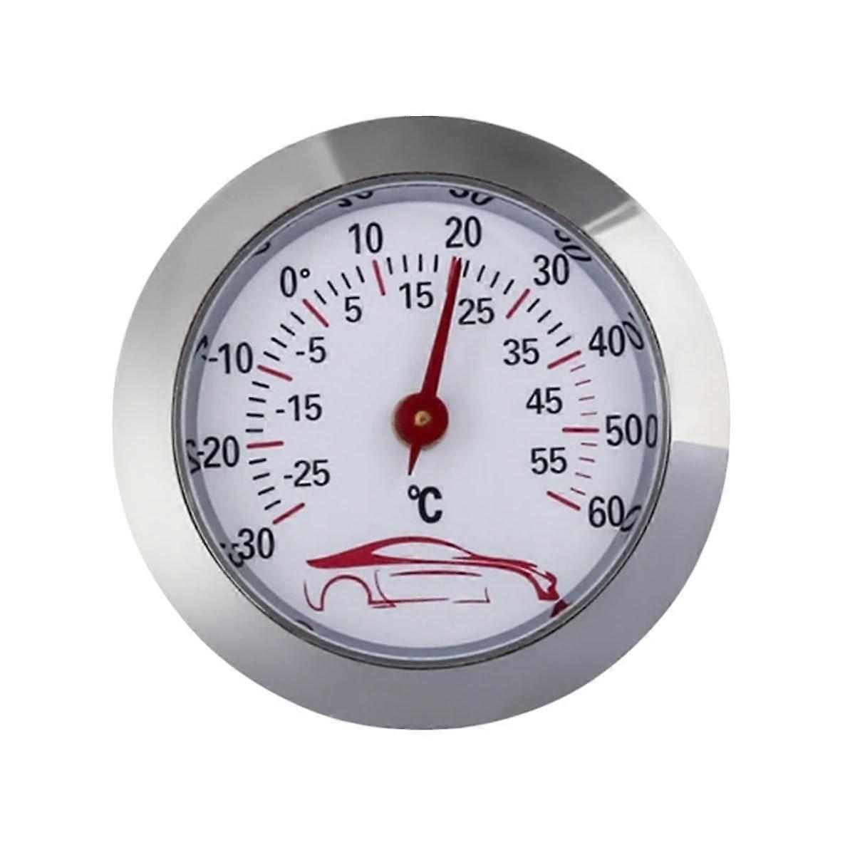 Round 30 to 60℃ Car Temperature Gauge,  Accuracy Mini Thermometer for Car, No Battery Required