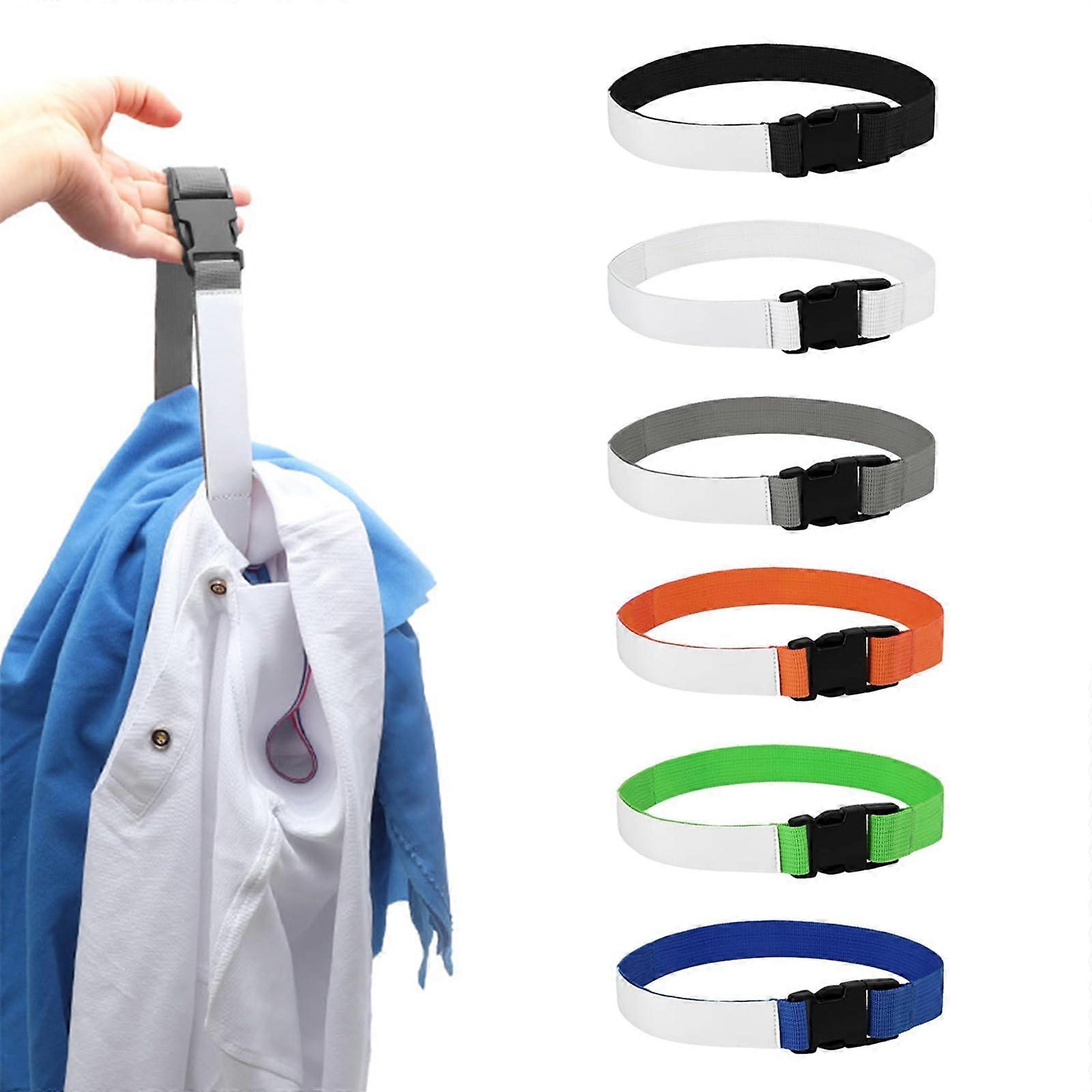 Nylon Laundry Strap with Buckle and Writable Label for Wash Care and Clothes Organization