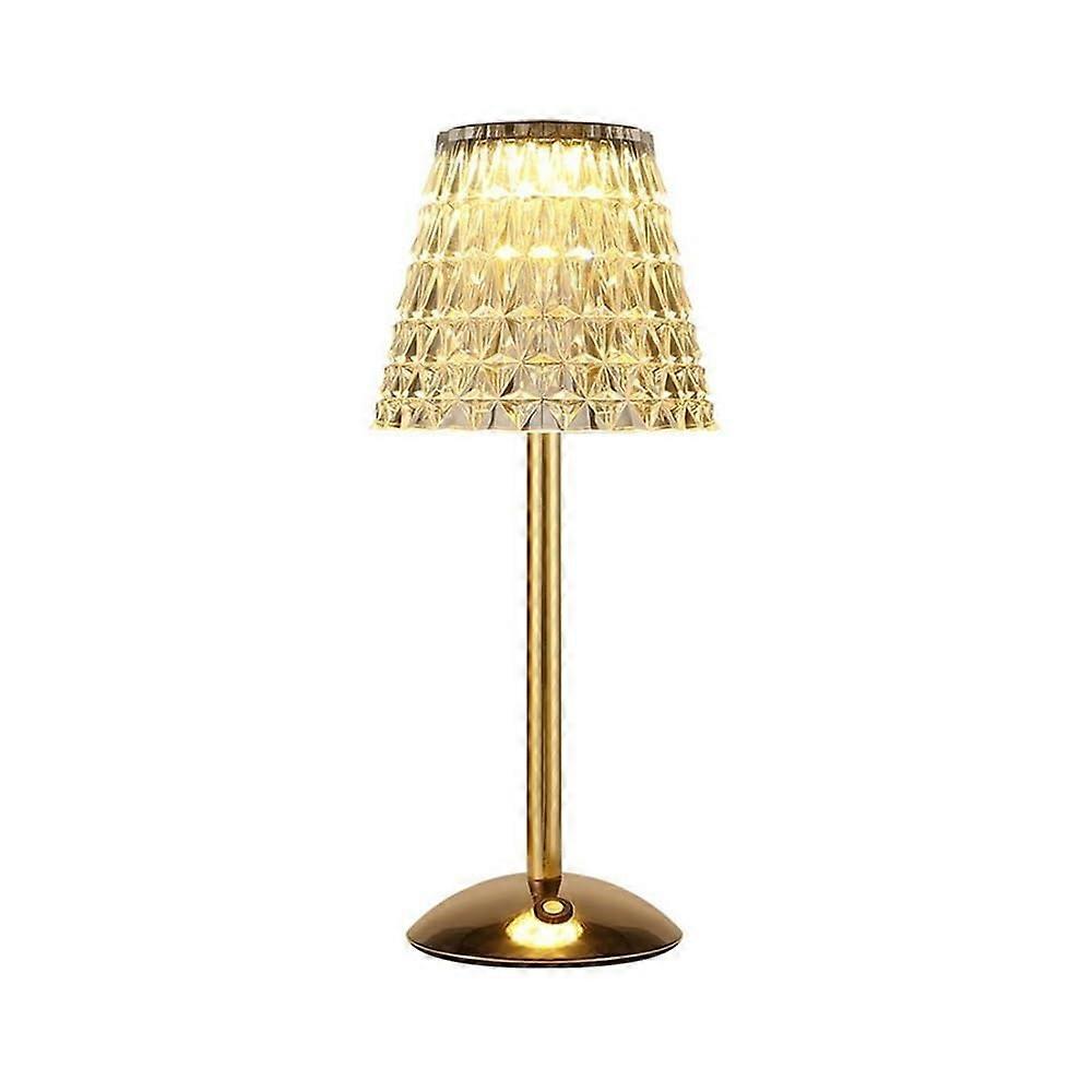 Elegant Crystal Table Lamp with Adjustable Brightness for Bedroom, Living Room and Desk