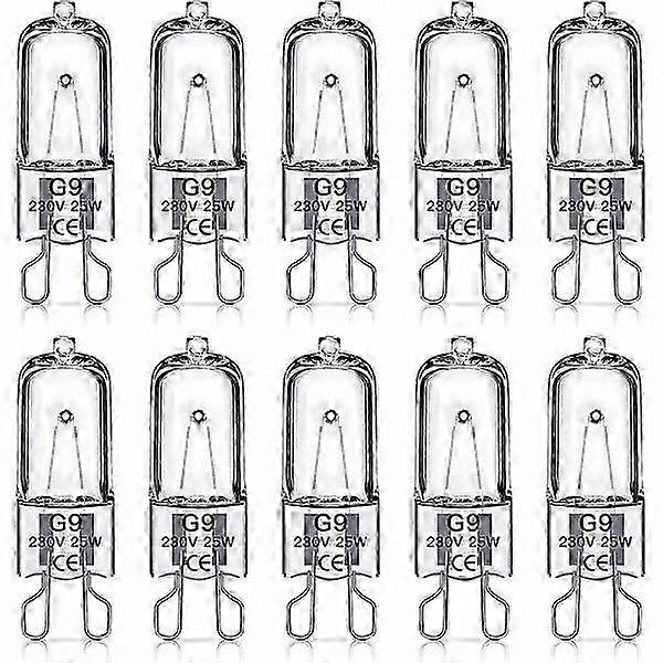 Halogen G9 Bulbs, 60W 230V, 10-Pack