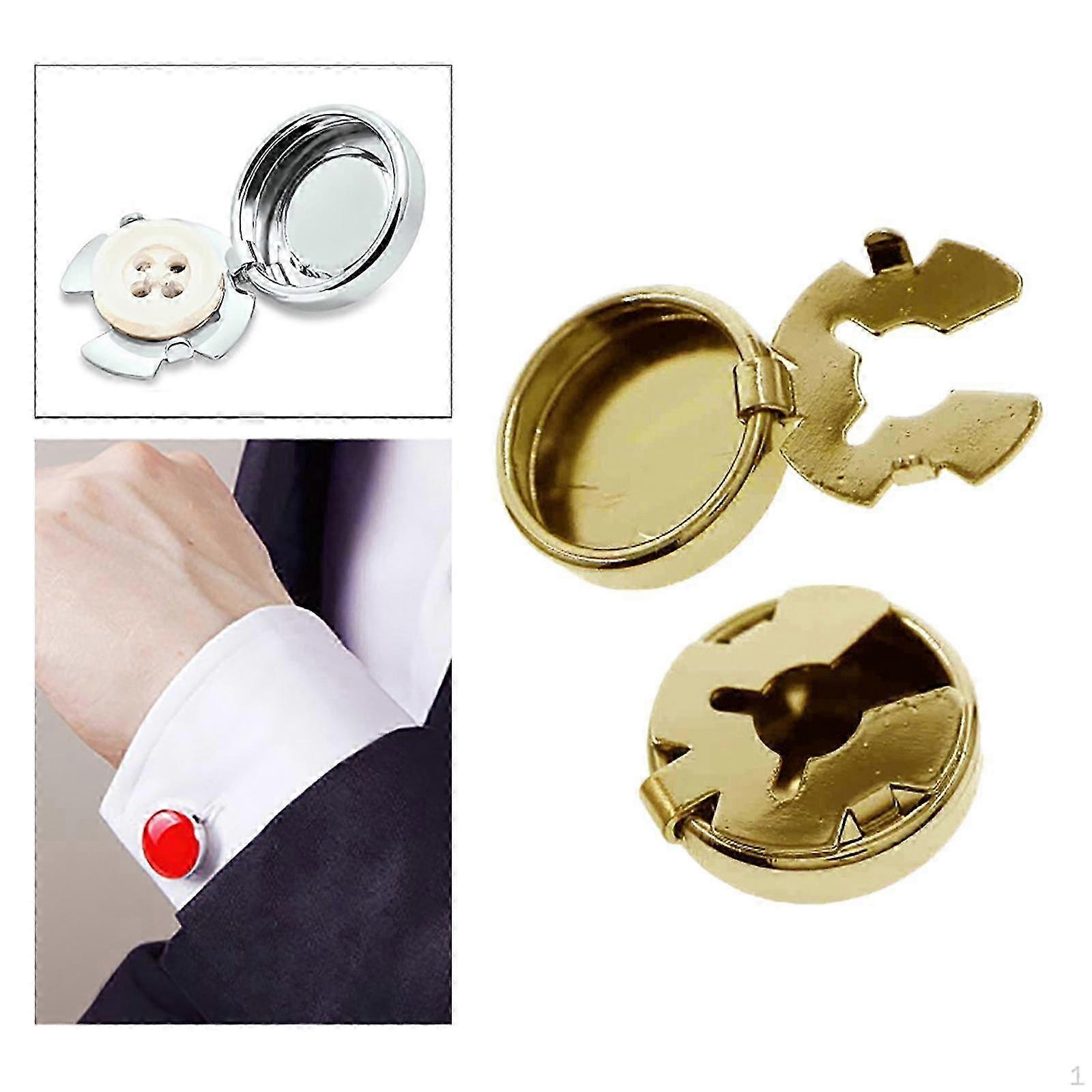 Boutons de manchette polis pour homme, lot de 2, accessoires de chemise ronds pour tenue professionnelle