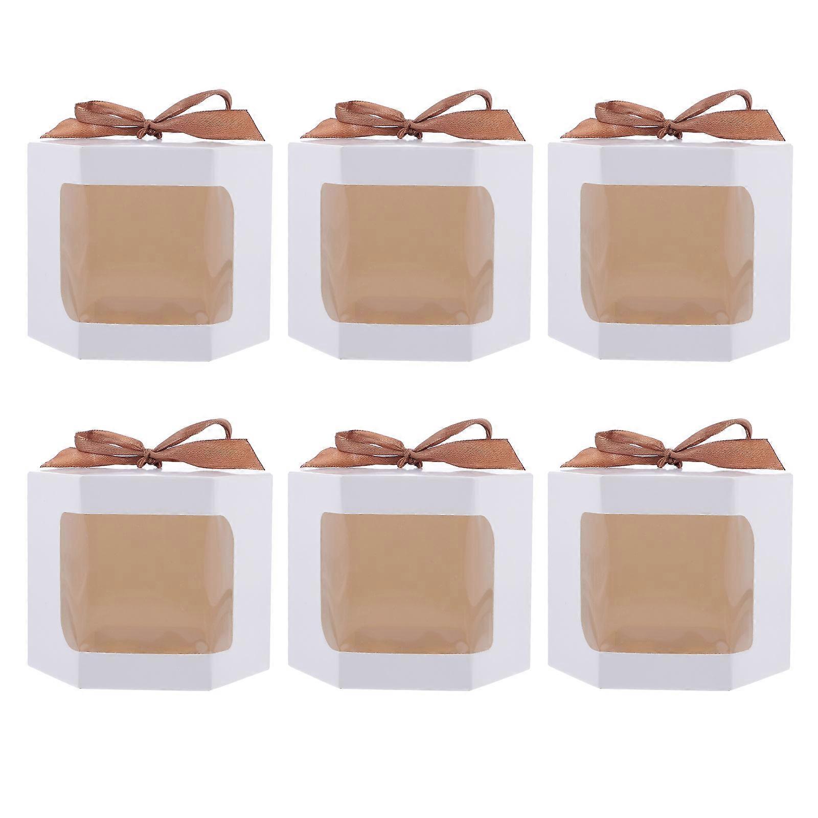Biscuit Packaging Box Paper Boxes for Storage Use 18Pcs White Pack