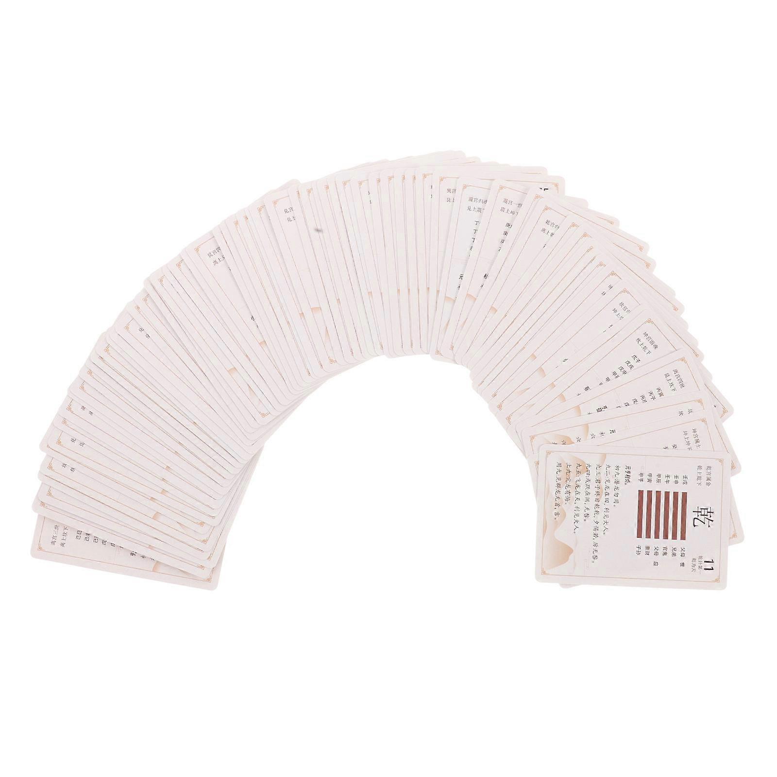 Ching Card Pack 64Pcs Divination Tool for Personal Growth