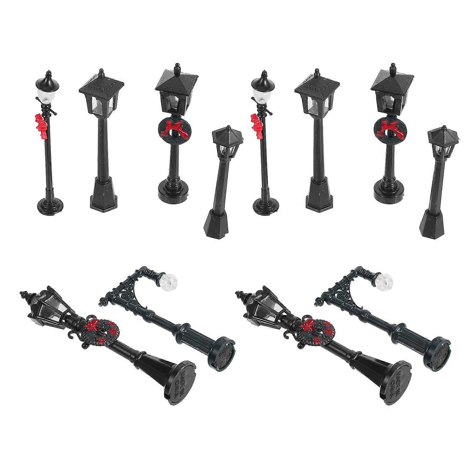 Miniature Street Light Accessories for Model Train Decor 48Pcs Set