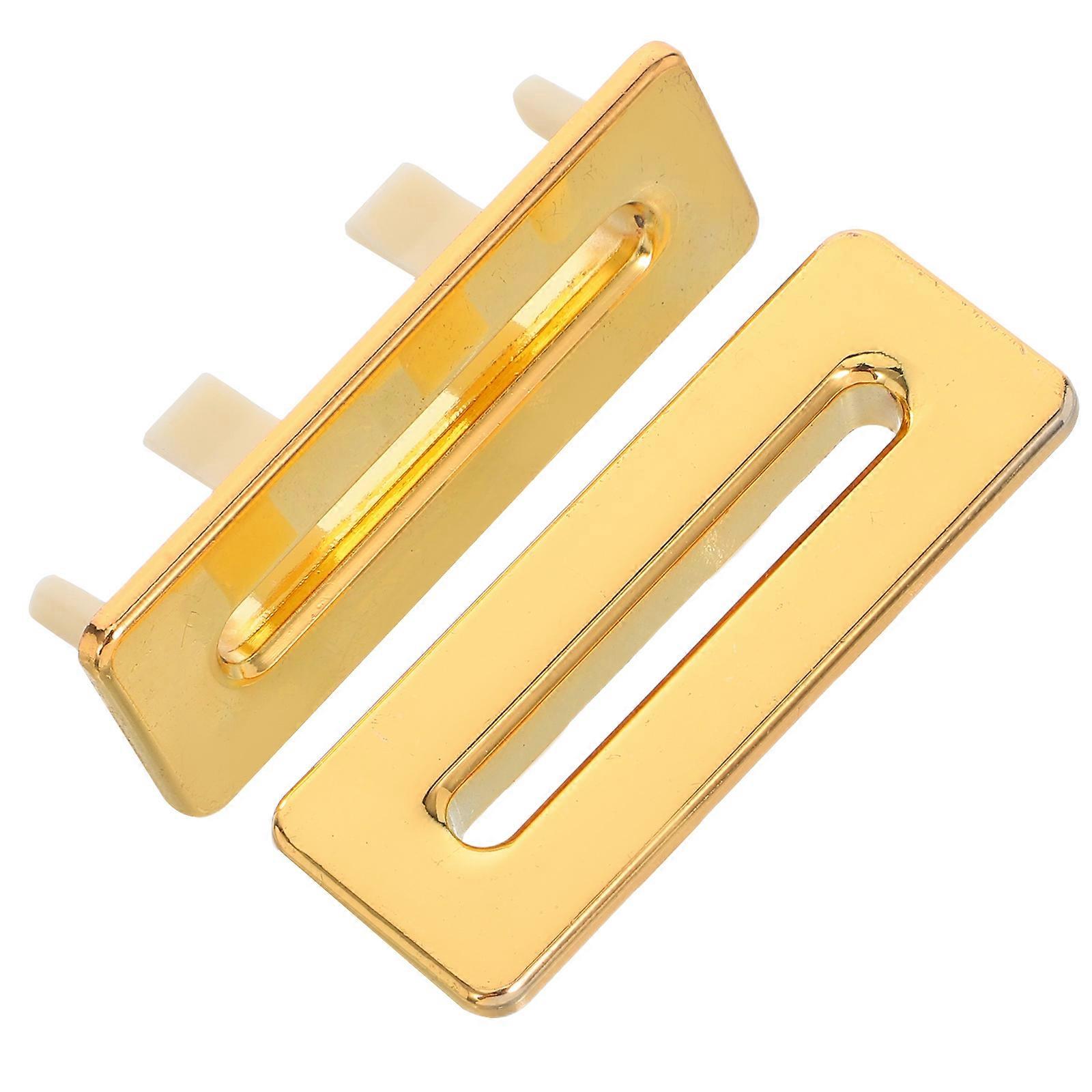 Basin Hole Cover Overflow Trim for Wash Basin 2Pcs Golden Zinc Alloy