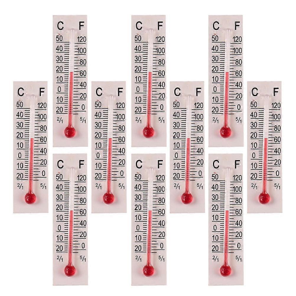 10Pcs Dollhouse Thermometer Models Analog Thermometer for Miniature Use