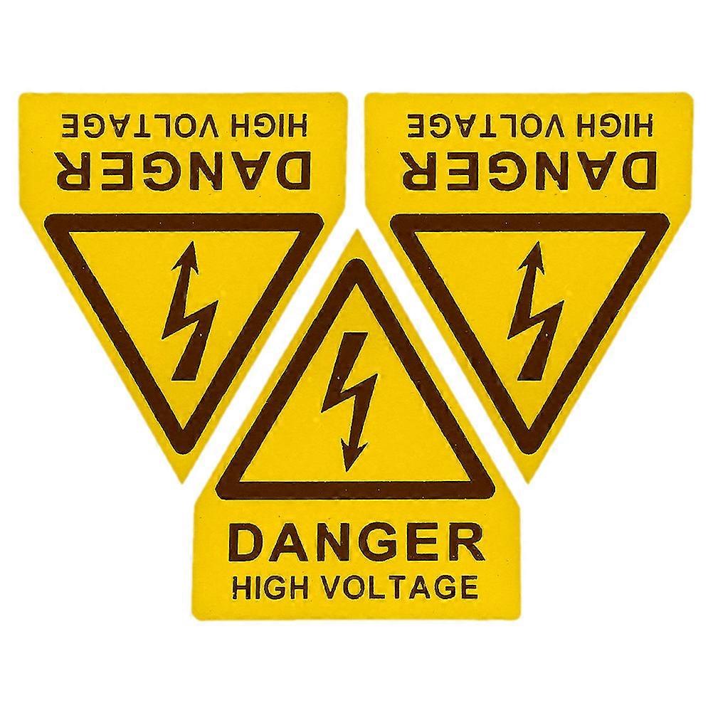 High Voltage Electrical Warning Safety Sign Sticker for Equipment 3Pcs