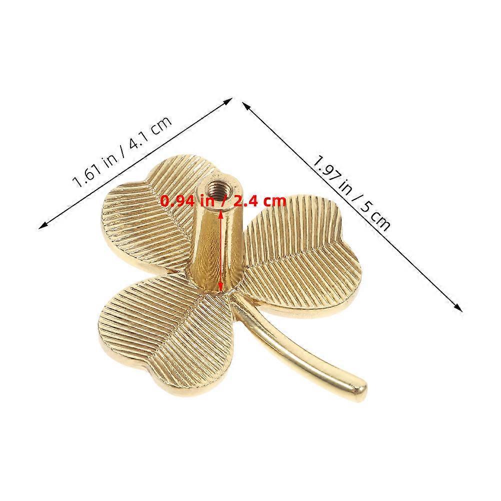 Sturdy Brass Shamrock Drawer Pull for Cabinet Use with 2Pcs Knobs
