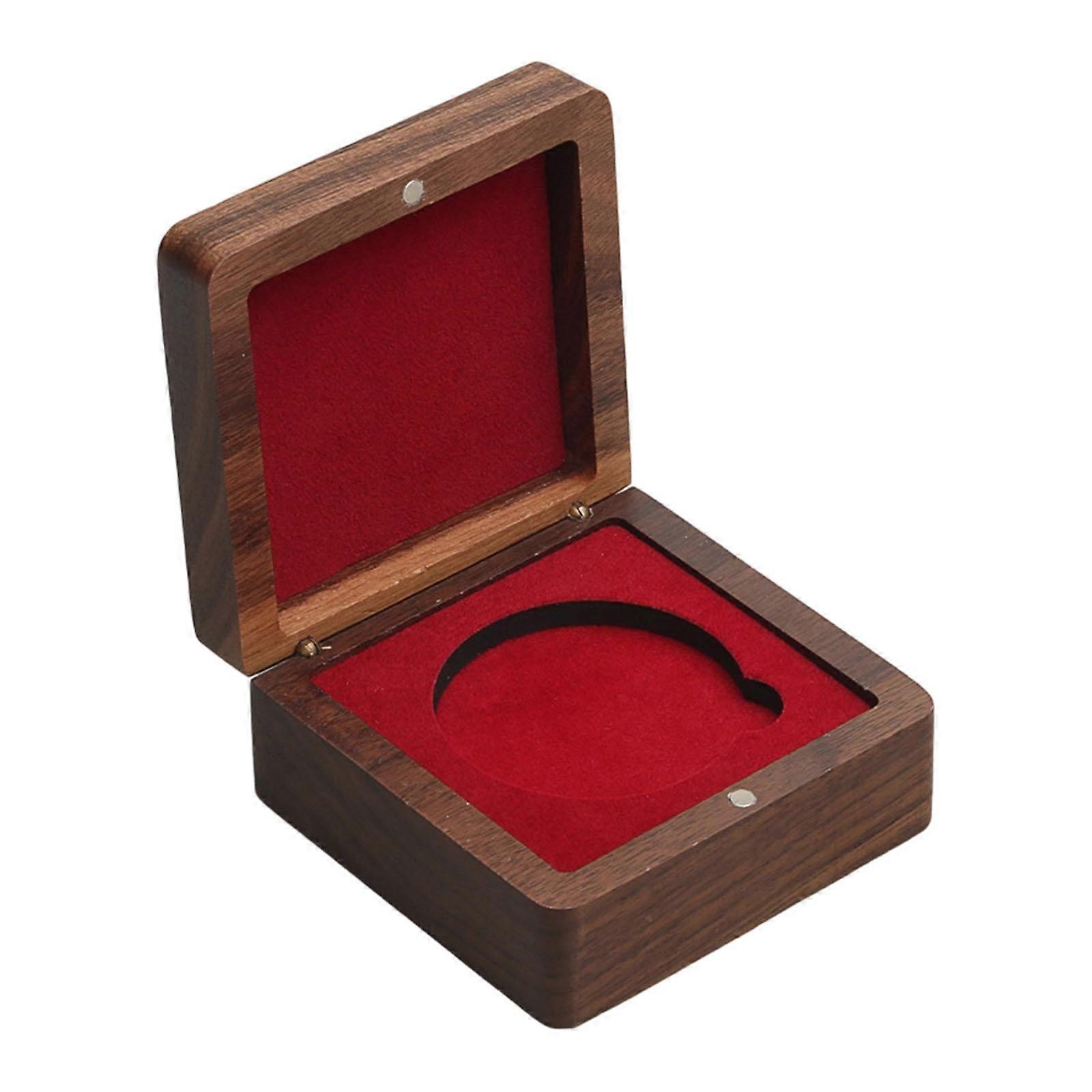 Display Case Presentation Display Box Single Holder Box Solid Wood for Gifts