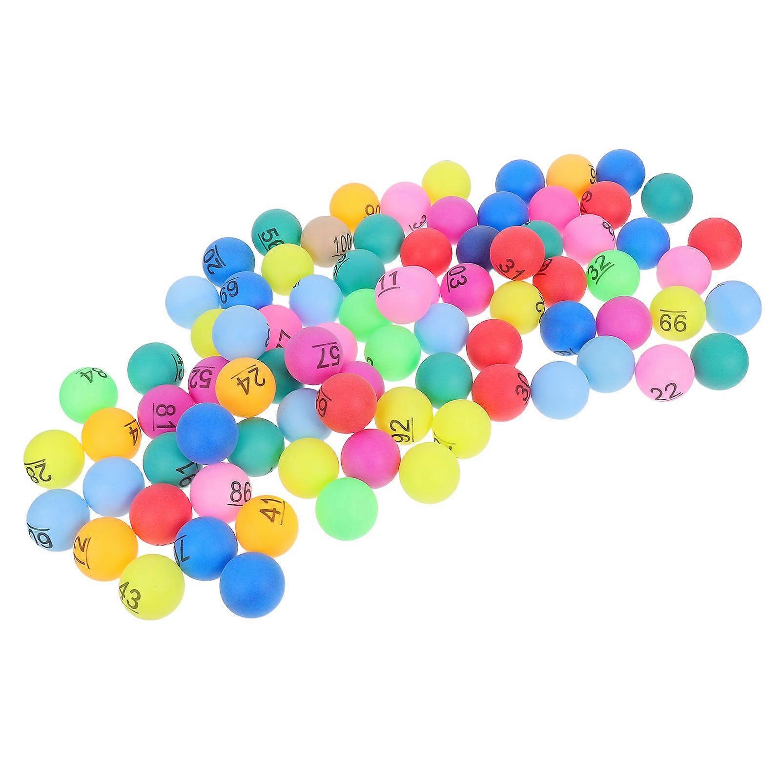 Colored Numbered Raffle Ball for Games 100Pcs Multi Plastic Spheres