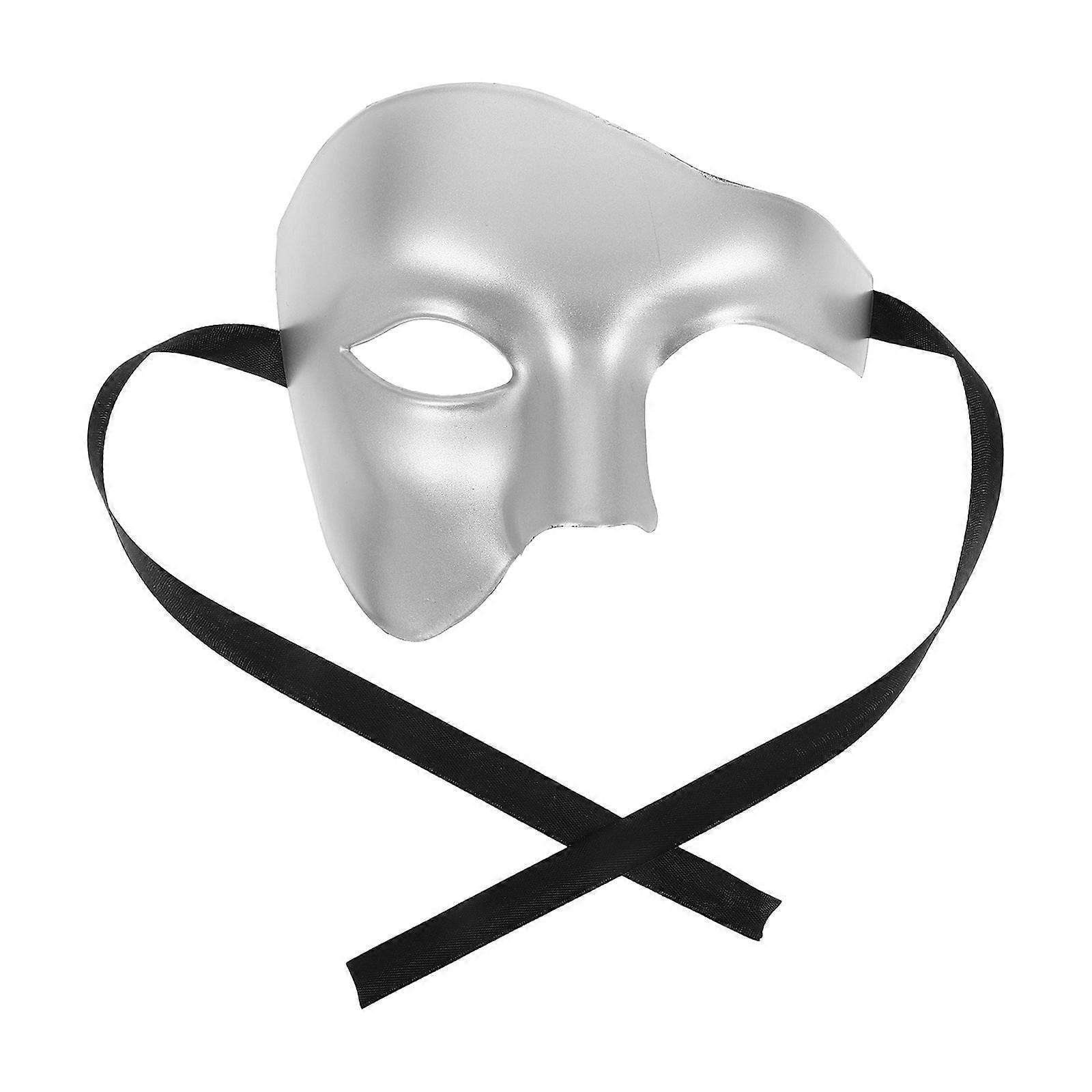 Silver Carnival Half Face Mask for Men for Decoration Event