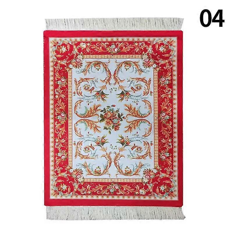 Persian Retro Style Mini Woven Carpet Pad Mouse Pad Pattern Cup Laptop Mouse Pad With Edge Home Office Desktop Decoration Craft