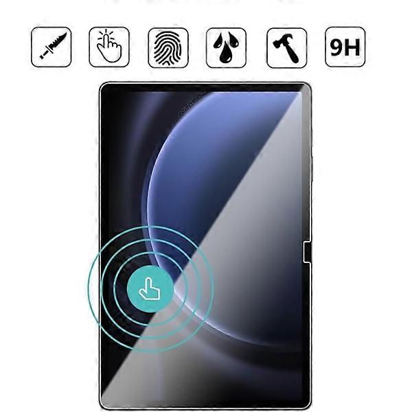 Compatible with Samsung Galaxy Tab S9 FE+ Plus screen protector tempered glass 9H transparent