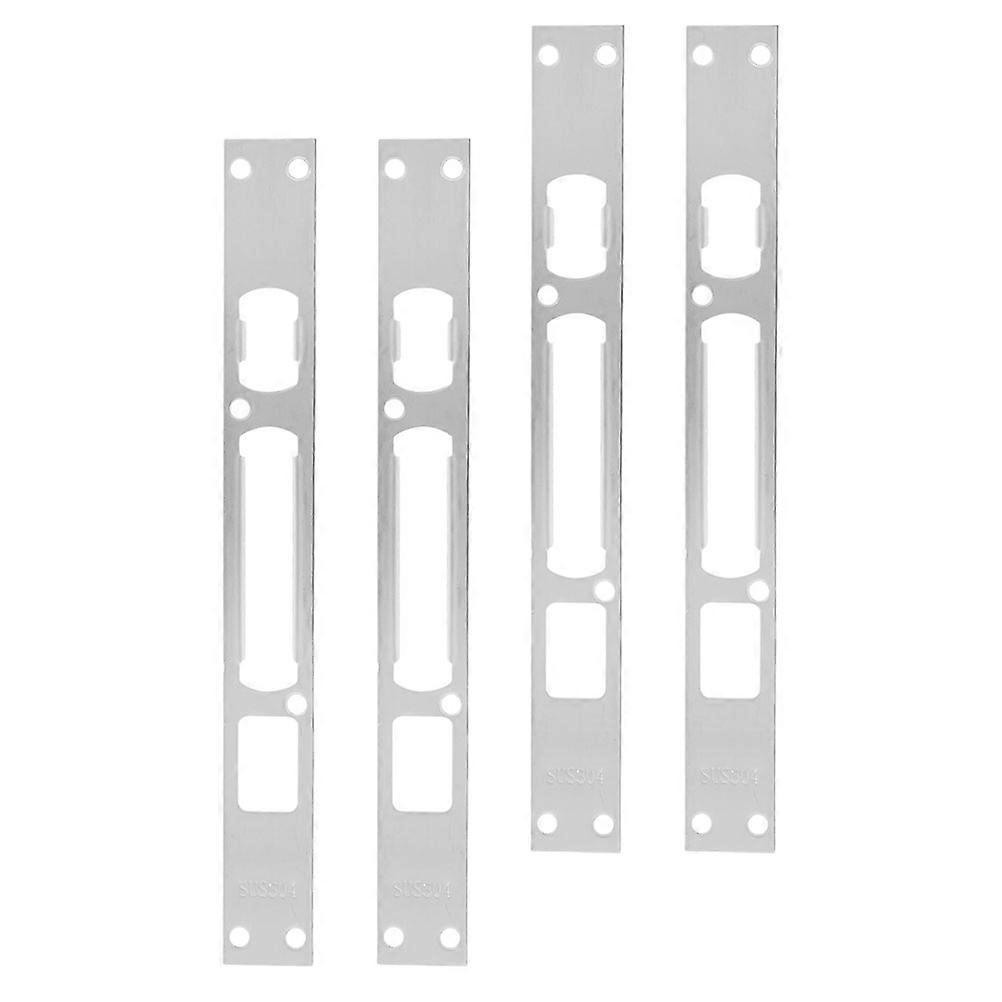 Silver Door Strike Plate Reinforcement for Security 20Pcs Kit