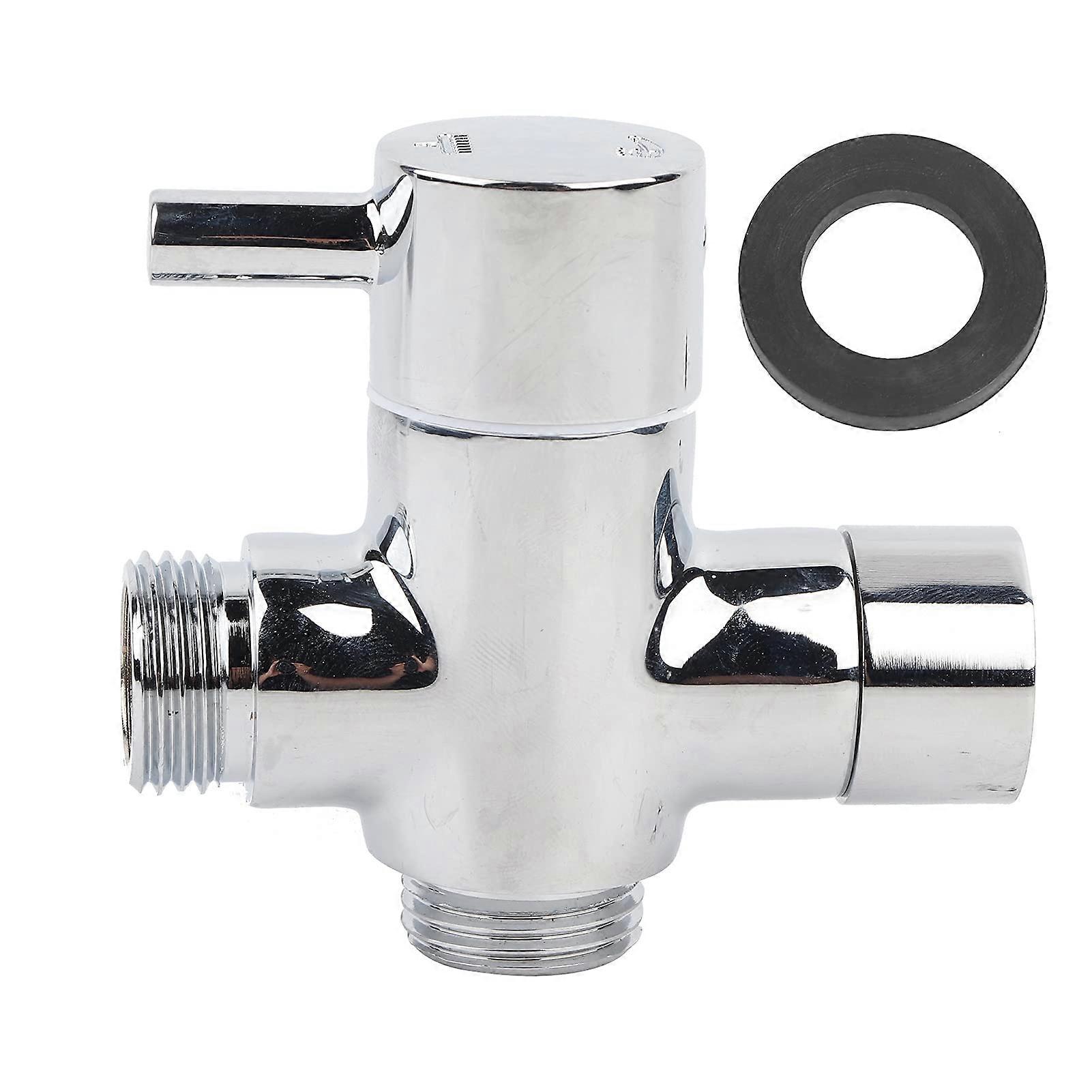 Shower Arm Diverter Valve 3 Way Brass Chrome for Handheld and Fixed Shower Head G1/2