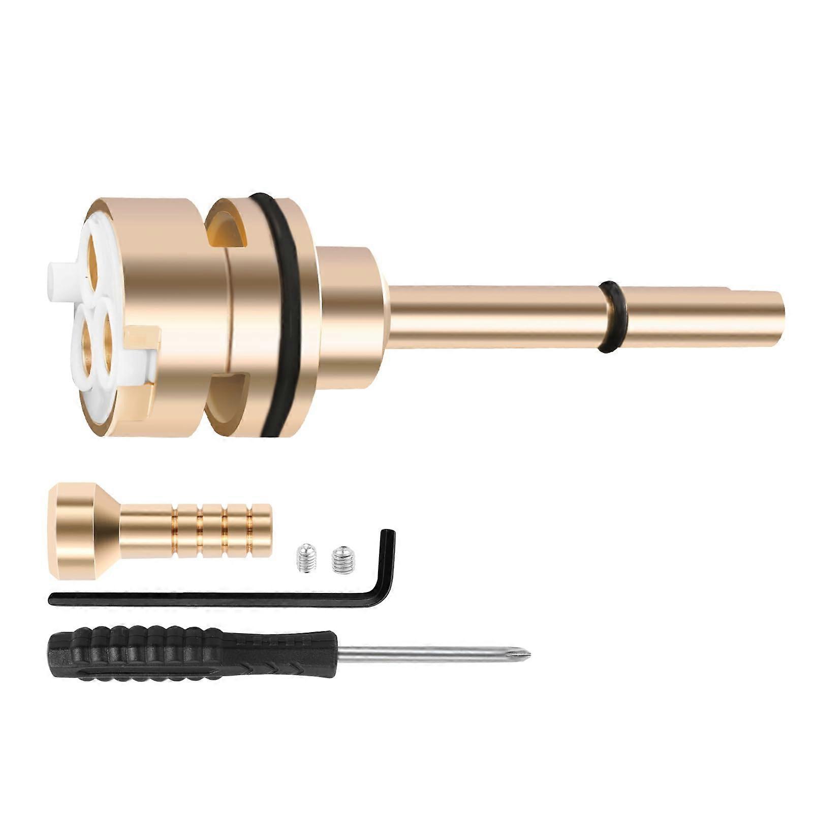 RP51918 Brass 3 Way Shower Diverter Valve Cartridge Replacement, Smooth Leak 3 Position Control