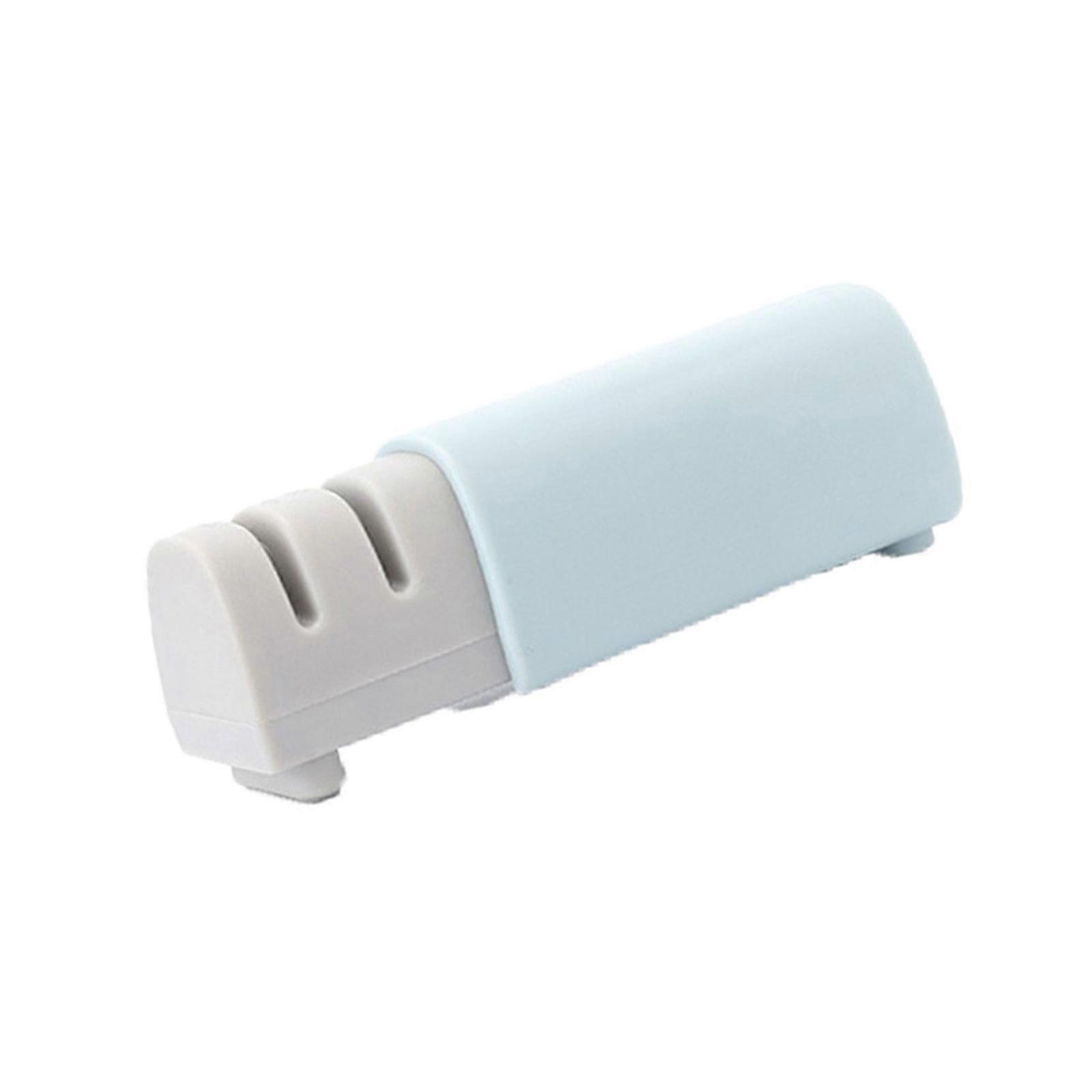 Kitchen Cutter Sharpener Multipurpose Application Fast Sharpening Safe Design Delicate Portable For Family Use Efficient  Blue