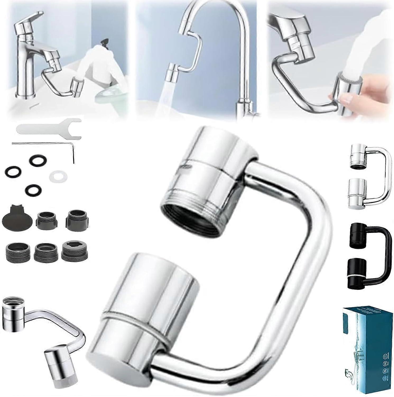 1440° Rotating Faucet Extender with Dual Modes, Universal Sink Aerator for Kitchen and Bathroom