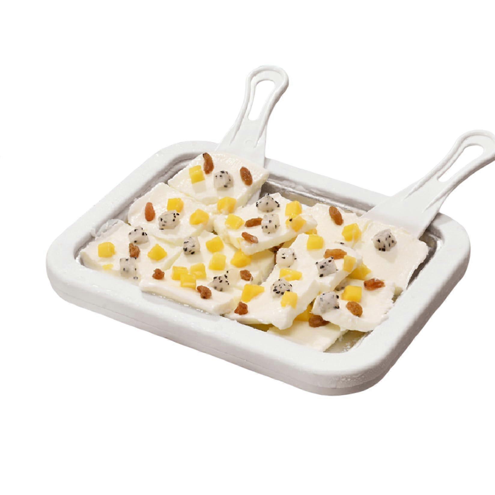 Rolled Ice Cream Maker with Stainless Steel Roller Plate for Quick Frozen Yogurt and Dessert Creation