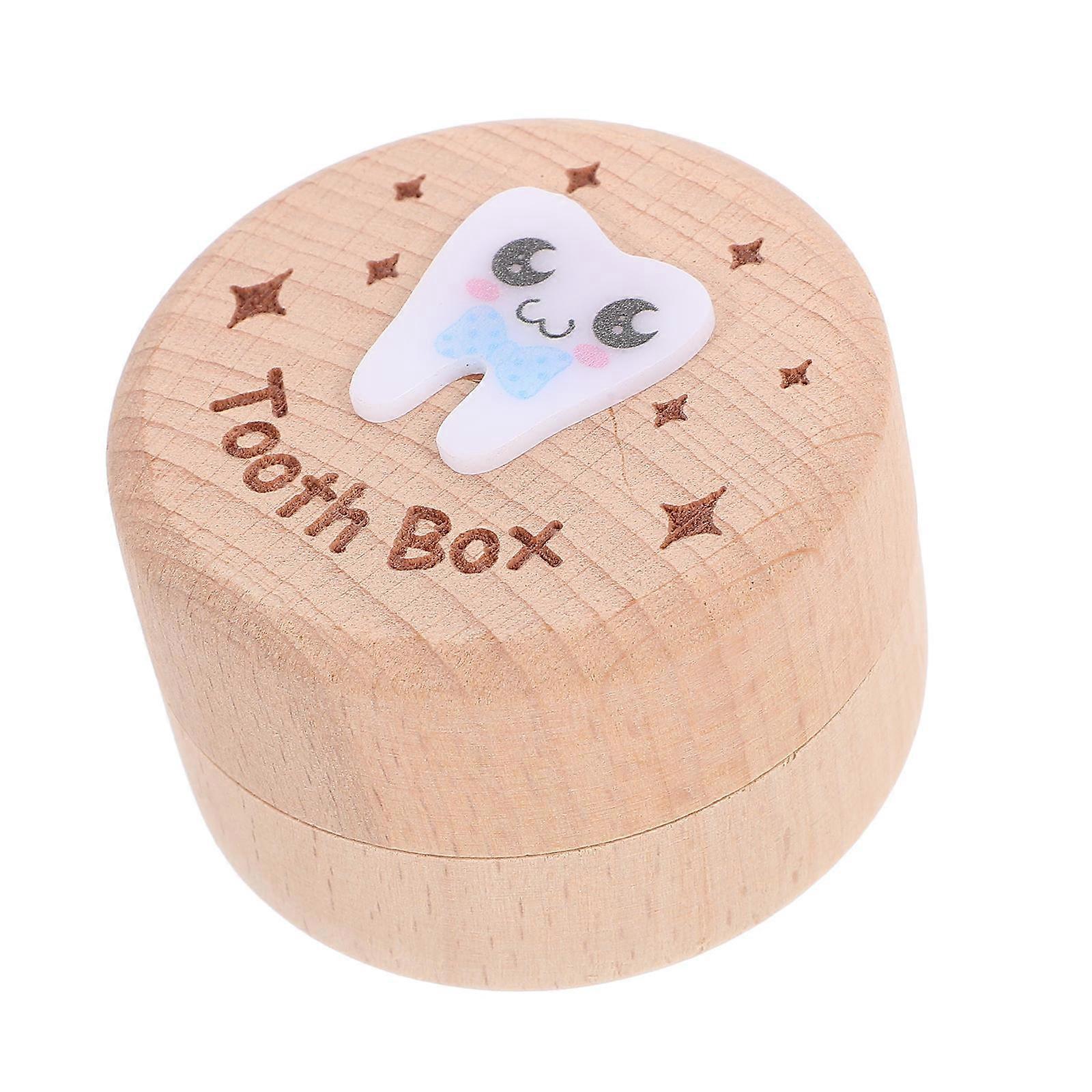 Wood Tooth Box Infant First Tooth Holder for Storage Use Multi