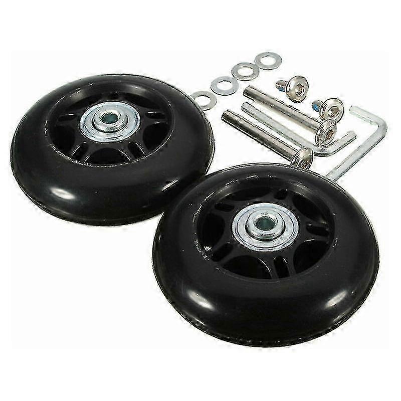 Suitcase Wheel Replacement Kit, Universal Rubber Wheels, Swivel Rolling Tool (2 Stroke Set), 64mm*18mm