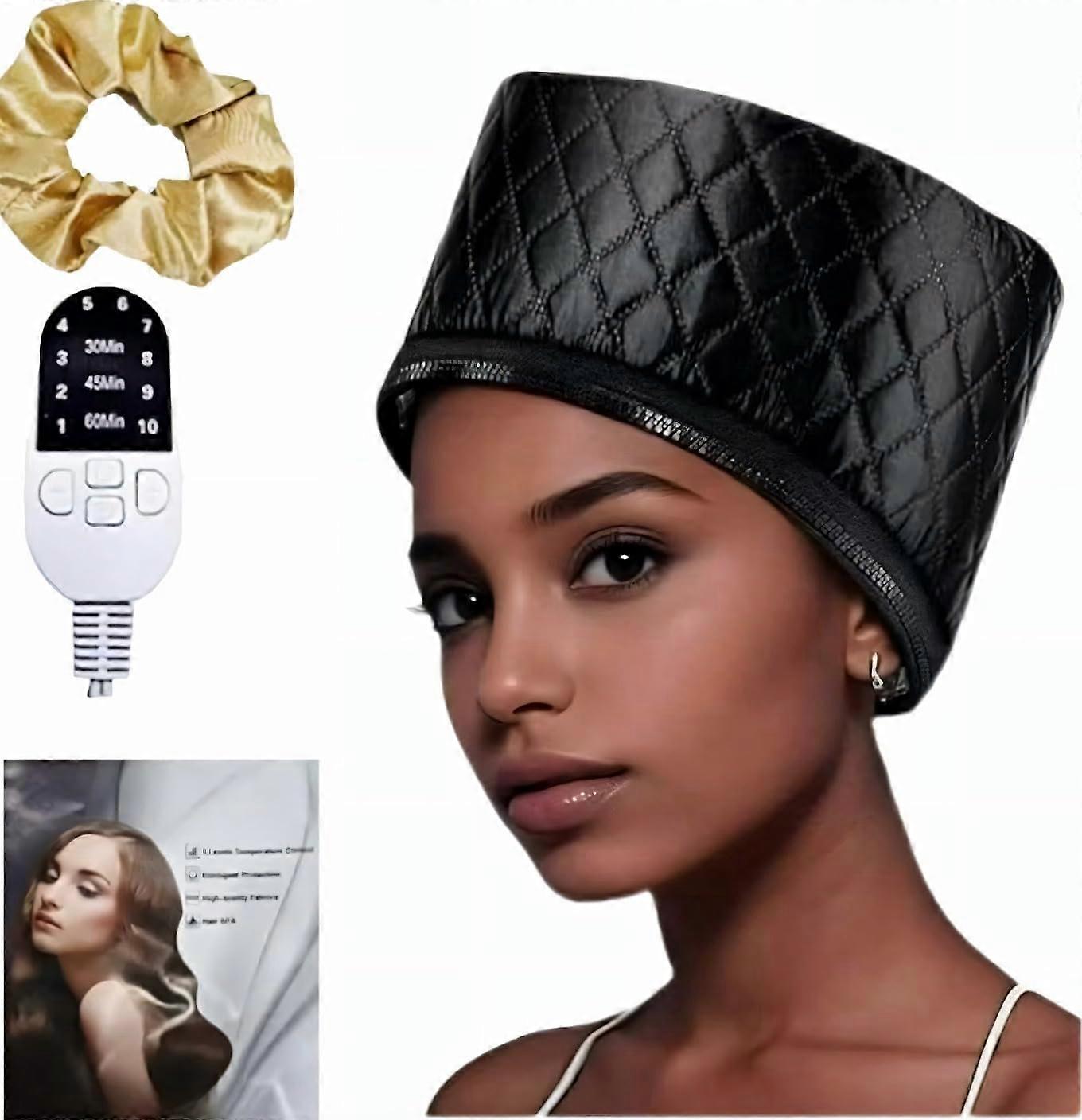 Heated Hair Spa Cap with 10 Temperature Settings and Timer