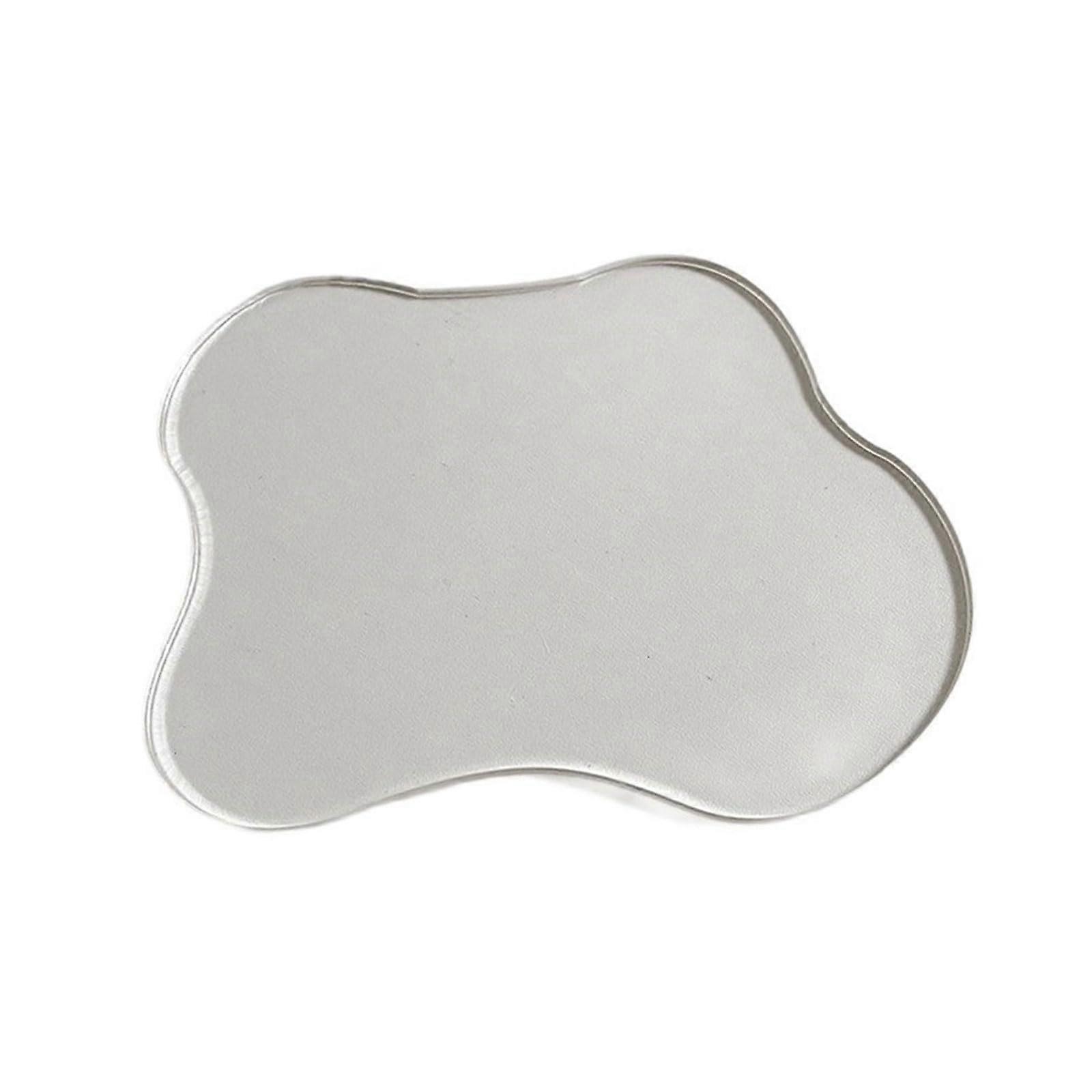 Modern Irregular Acrylic Serving Tray with Clear Coasters for Contemporary Dining Table