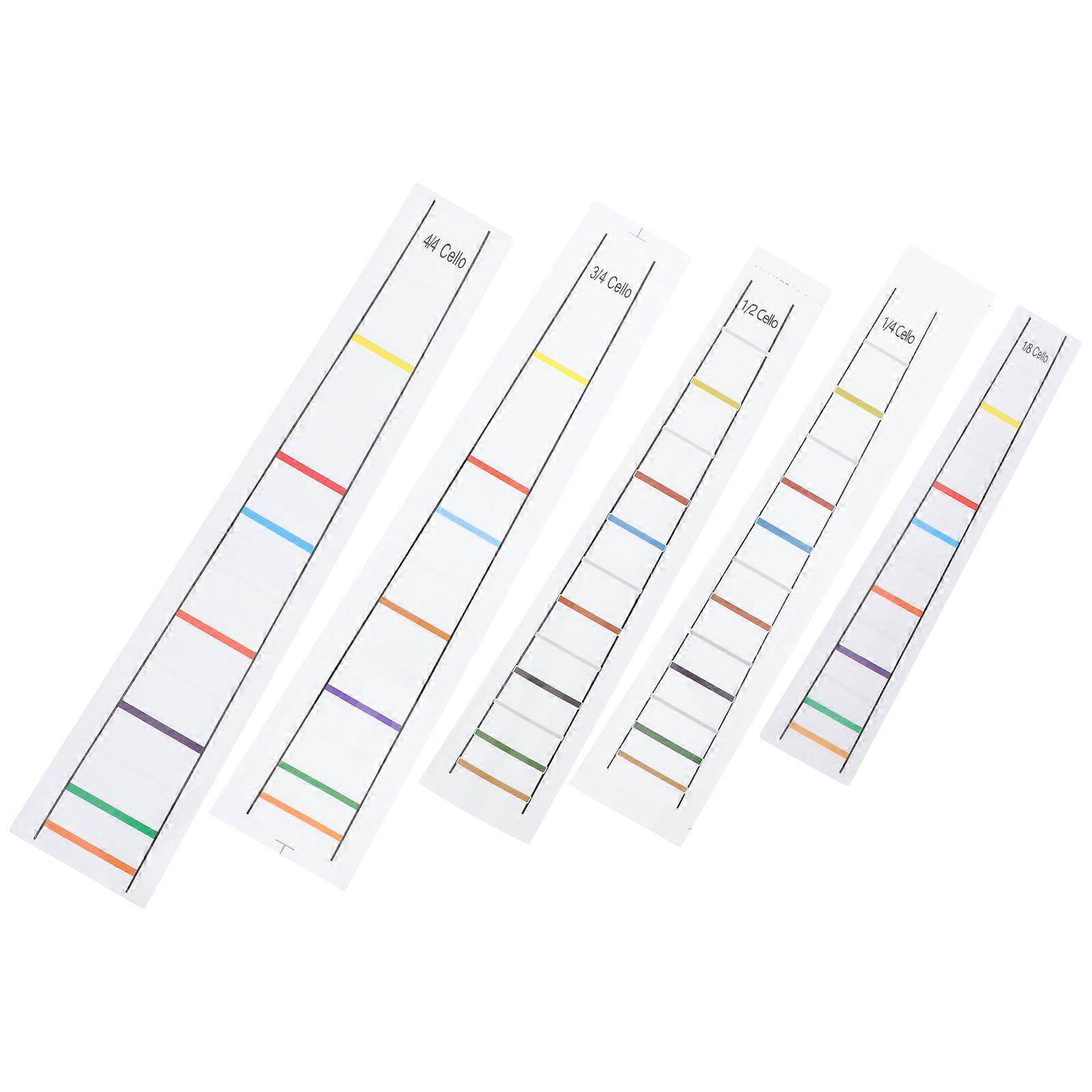 Cello Finger Guide Stickers for Learning 5 Sheets Durable Material