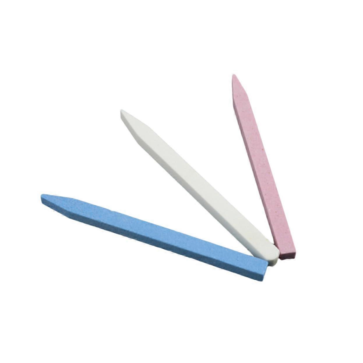 3pcs Double Sided Nail Buffer and File Set with Cuticle Smoothing Edge, Professional Block