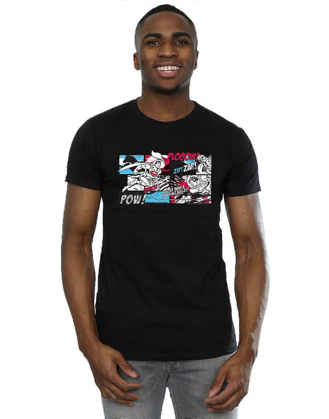 DC Comics Men's Superman Comic Strip T-Shirt