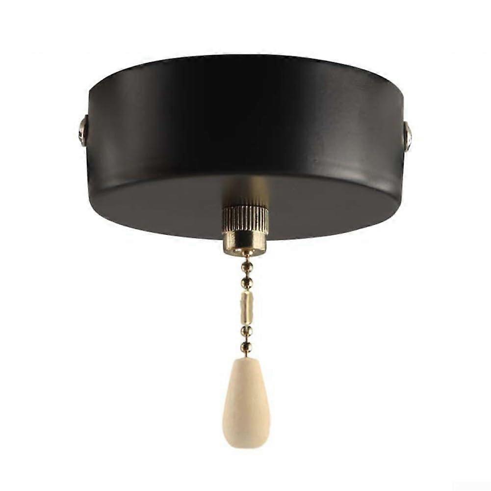 Light Pull Cord Switch for Bathroom Ceiling Pendant, Black ABS, 220V250V Waterproof Safety Design