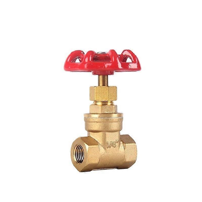 1/4 Inch Brass Gate Valve for Steam and Water, LeakProof Brass Construction with Internal Thread