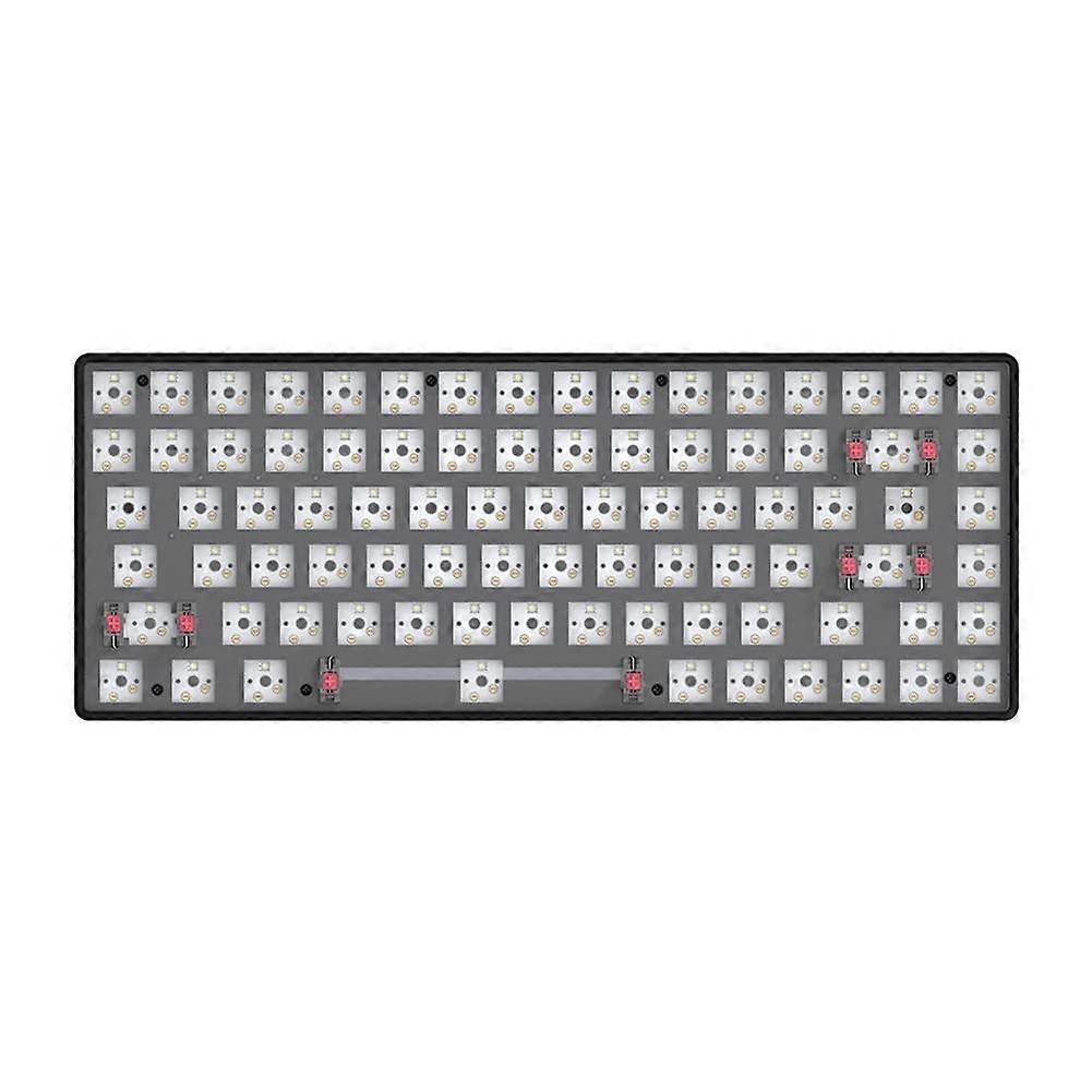 84 Key Hot Swappable Mechanical Keyboard with Triple Wireless Connectivity and  Layout Black
