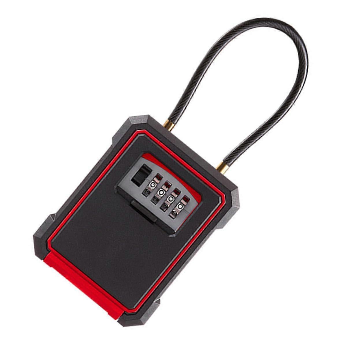 Wall Mounted Key Lock Box with Resettable 4Digit Code, Weatherproof Outdoor Key Safe for Home and Office